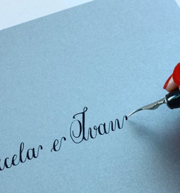 Caligrafia convite casamento